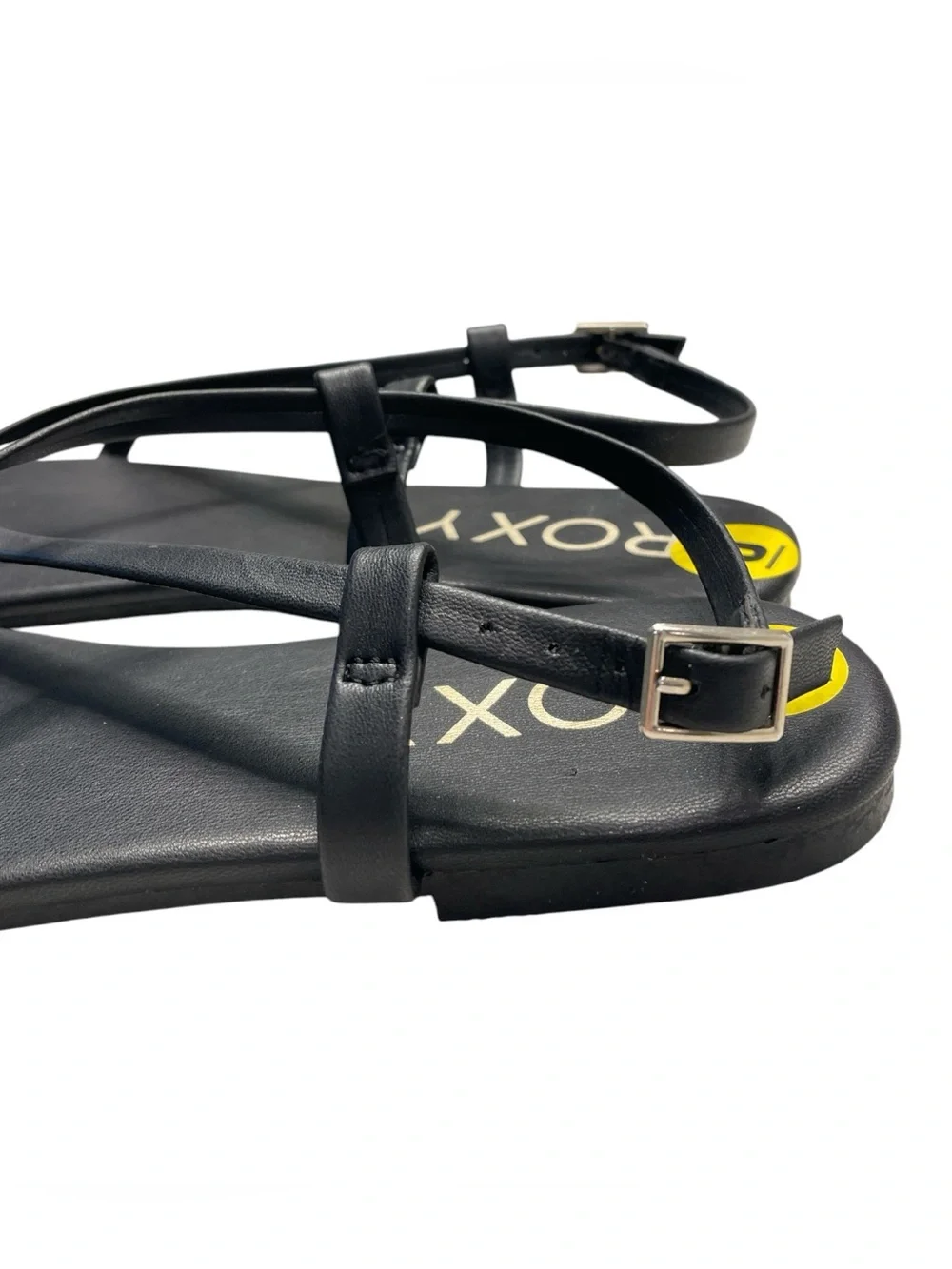 Roxy Black Flat Sandals with Starfish Size 9 NWT